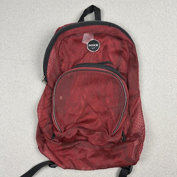 VTG Nike Y2K See Through Mesh Nike Backpack Gym School Travel Bag